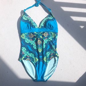 PRANA Lahiri Blue Mandala One Piece Swimsuit
